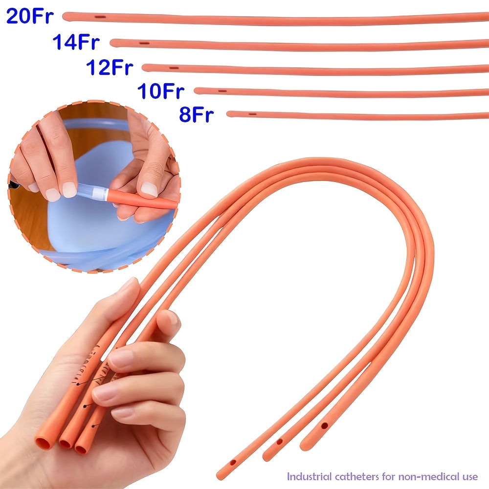 Lab Equipment - Tubos de Borracha Flexíveis Vermelhos 8Fr/10Fr/12Fr/14Fr/20Fr,