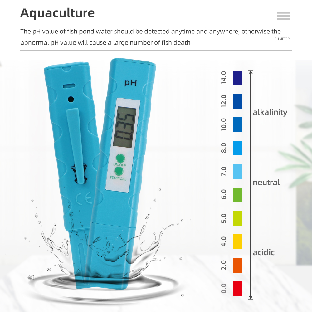 Ph Meter Digital Water Tester - Medidor de pH para Aquário, Caneta