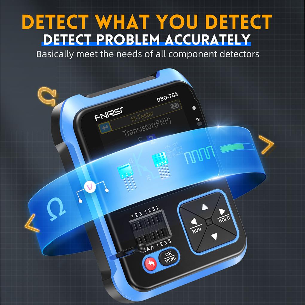 Fnirsi Digital Oscilloscope Handheld - FNIRSI-Mini Osciloscópio Digital Portátil, 3in 1