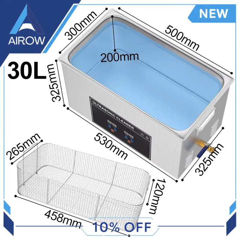 Máquina de Limpeza Ultrassônic - Ultrasonic Cleaner 30L Industrial avaliação e preço