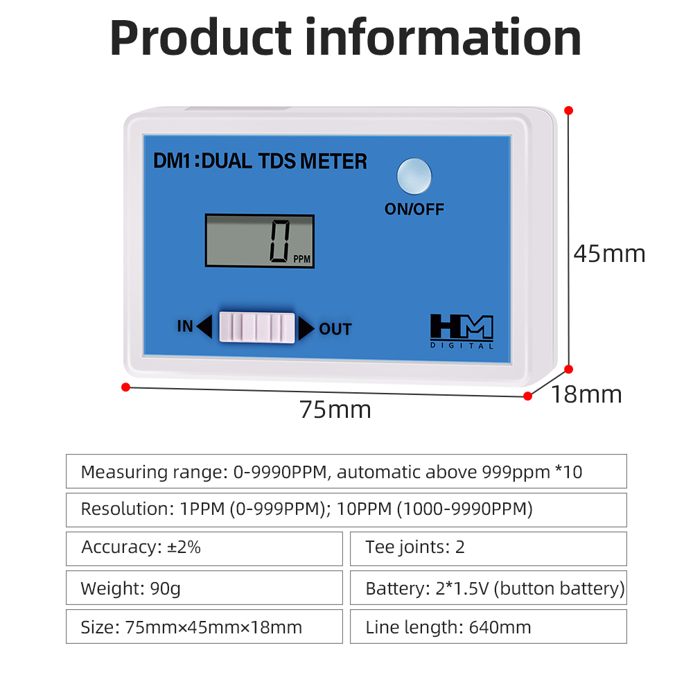 Dm1 duplo tds testador de qual - Ph Meter Digital Water Tester avaliação e preço